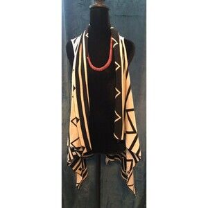 Love Culture Kimono Vest Size L. Aztec Geometric zig zagCardigan. Asymmetric hem